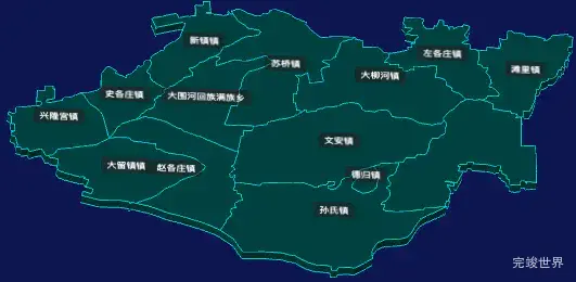 threejs廊坊市文安县地图3d地图CSS3D标签