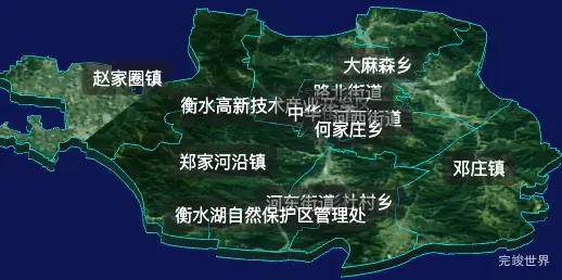 threejs衡水市桃城区地图3d地图自定义贴图加CSS2D标签