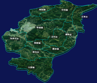 threejs衡水市枣强县地图3d地图自定义贴图加CSS3D标签