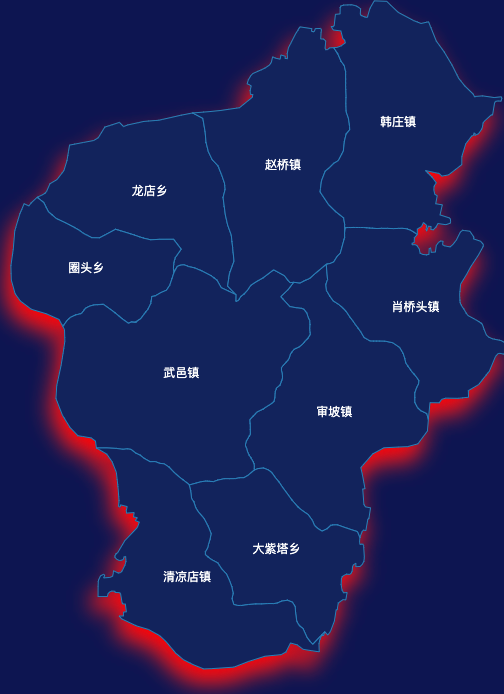 echarts衡水市武邑县地图阴影