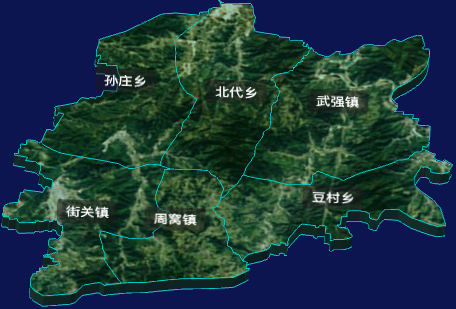 threejs衡水市武强县地图3d地图自定义贴图加CSS3D标签
