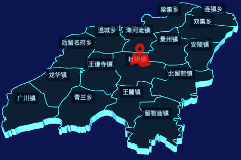echarts衡水市景县地图3d地图自定义图标