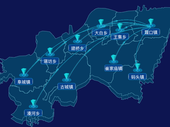 echarts衡水市阜城县地图label样式自定义
