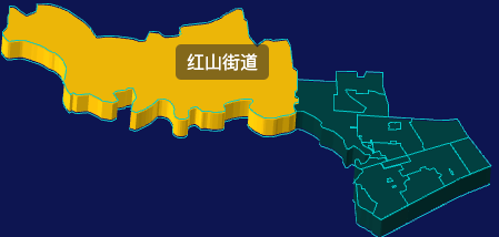 threejs洛阳市西工区地图3d地图鼠标移入显示标签并高亮