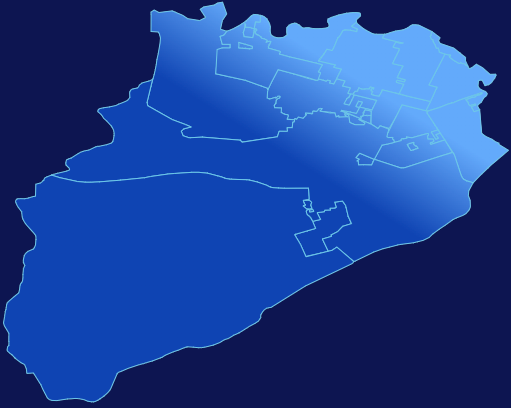 echarts洛阳市涧西区地图全局颜色渐变