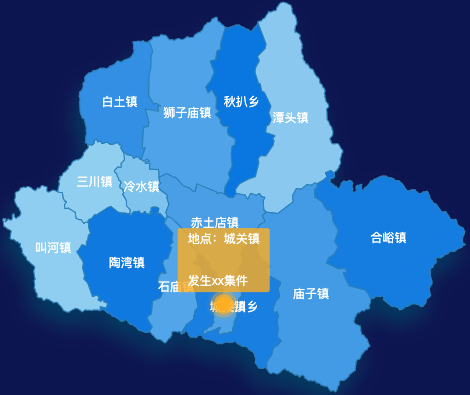 echarts洛阳市栾川县地图 tooltip轮播