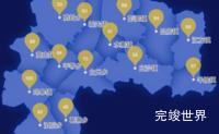 echarts洛阳市伊川县地图水滴状气泡图实例代码