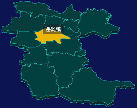 threejs洛阳市偃师区地图3d地图鼠标移入显示标签并高亮