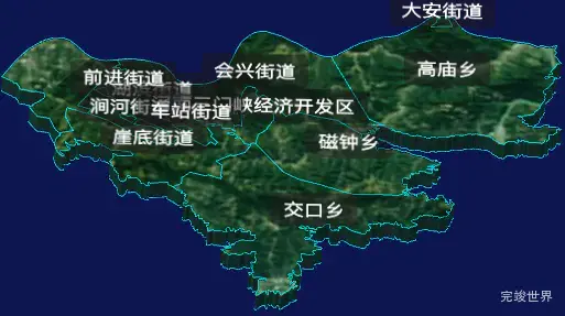 threejs三门峡市湖滨区地图3d地图自定义贴图加CSS3D标签