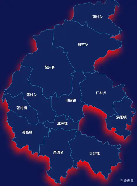 echarts三门峡市渑池县地图阴影