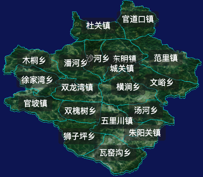 threejs三门峡市卢氏县地图3d地图自定义贴图加CSS2D标签