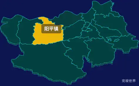 threejs三门峡市灵宝市地图3d地图鼠标移入显示标签并高亮