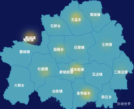 echarts漯河市临颍县地图热力图