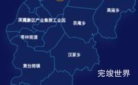 echarts南阳市宛城区geoJson地图显示自定义html弹窗代码演示