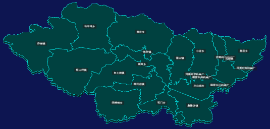 threejs南阳市南召县geoJson地图3d地图CSS3D标签