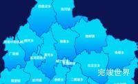 echarts南阳市方城县geoJson地图局部颜色渐变效果实例