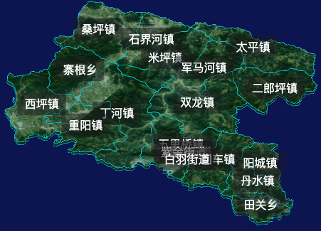 threejs南阳市西峡县geoJson地图3d地图自定义贴图加CSS2D标签