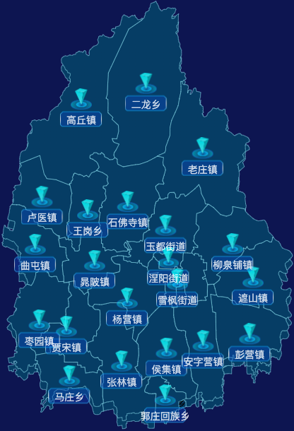 echarts南阳市镇平县geoJson地图点击跳转到指定页面