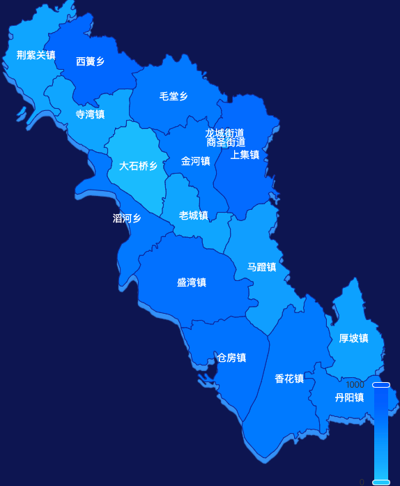 echarts南阳市淅川县geoJson地图 visualMap控制地图颜色