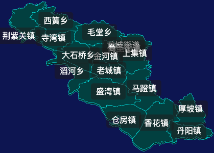 threejs南阳市淅川县geoJson地图3d地图css2d标签