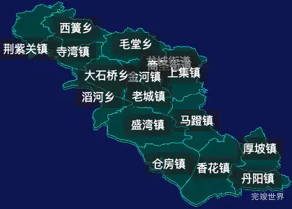 threejs南阳市淅川县geoJson地图3d地图css2d标签