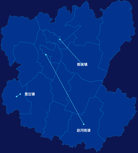 echarts南阳市社旗县geoJson地图自定义引导线