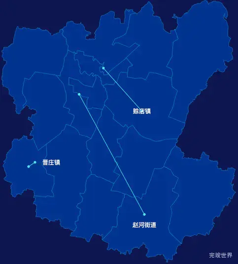 echarts南阳市社旗县geoJson地图自定义引导线