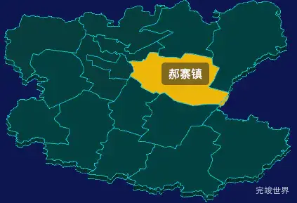 threejs南阳市社旗县geoJson地图3d地图鼠标移入显示标签并高亮