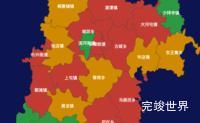 echarts南阳市唐河县geoJson地图定义颜色实例代码