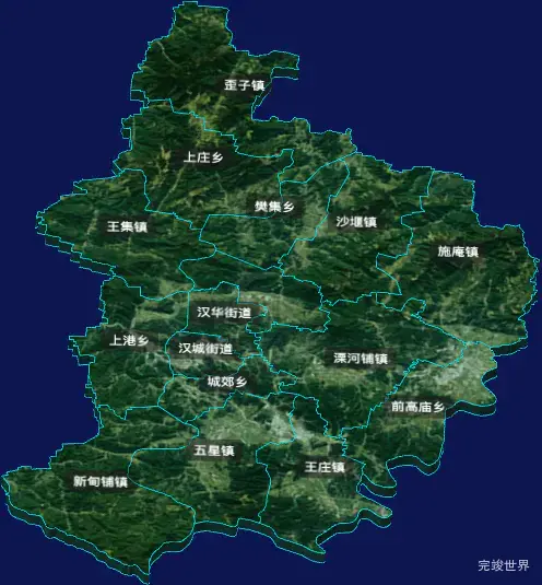 threejs南阳市新野县geoJson地图3d地图自定义贴图加CSS3D标签