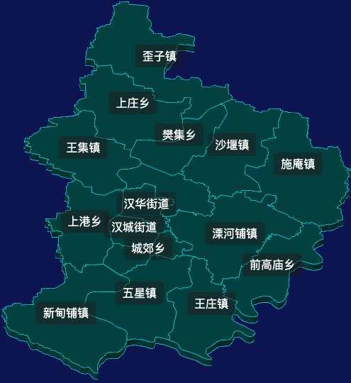 threejs南阳市新野县geoJson地图3d地图css2d标签