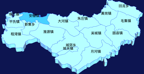 echarts南阳市桐柏县geoJson地图3d地图