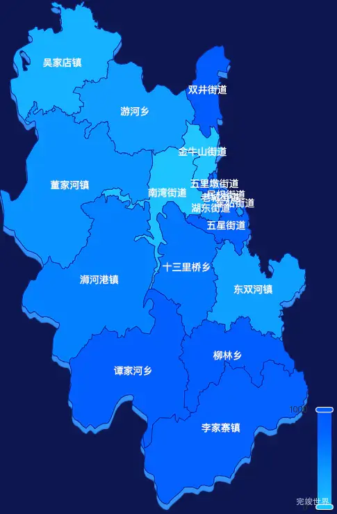 echarts信阳市浉河区geoJson地图 visualMap控制地图颜色