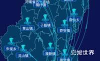 echarts信阳市罗山县geoJson地图label样式自定义演示实例