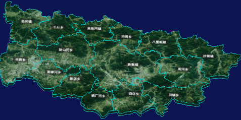 threejs信阳市新县geoJson地图3d地图自定义贴图加CSS3D标签
