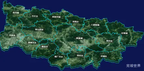 threejs信阳市新县geoJson地图3d地图自定义贴图加CSS3D标签