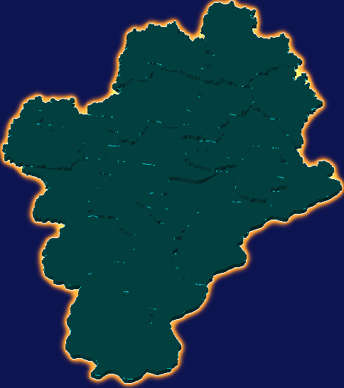 threejs信阳市商城县geoJson地图3d地图添加金色效果