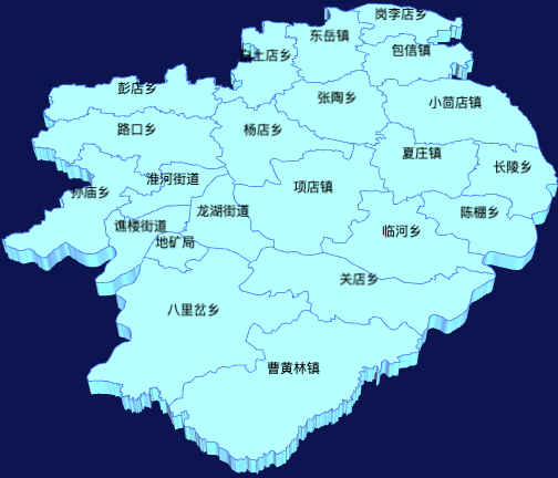 echarts信阳市息县geoJson地图3d地图