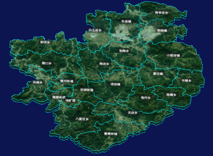 threejs信阳市息县geoJson地图3d地图自定义贴图加CSS3D标签