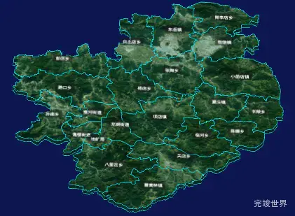 threejs信阳市息县geoJson地图3d地图自定义贴图加CSS3D标签