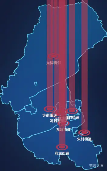 echarts焦作市中站区geoJson地图添加柱状图