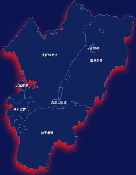 echarts焦作市马村区geoJson地图阴影