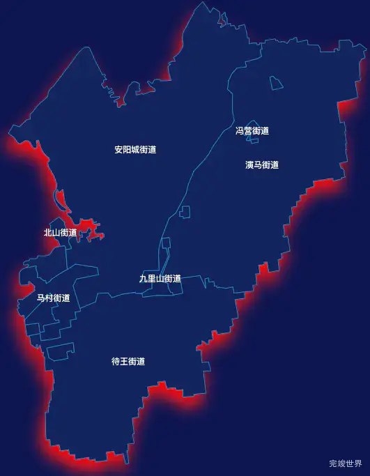 echarts焦作市马村区geoJson地图阴影