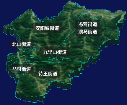 threejs焦作市马村区geoJson地图3d地图自定义贴图加CSS2D标签