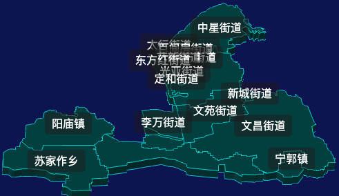 threejs焦作市山阳区geoJson地图3d地图css2d标签