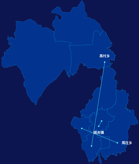 echarts焦作市修武县geoJson地图自定义引导线