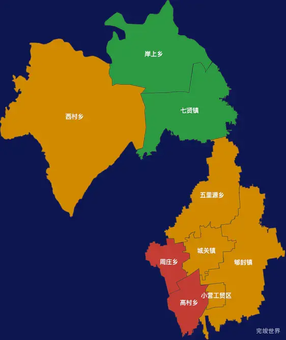 echarts焦作市修武县geoJson地图定义颜色