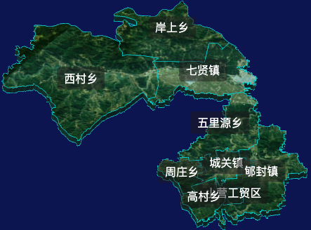 threejs焦作市修武县geoJson地图3d地图自定义贴图加CSS2D标签