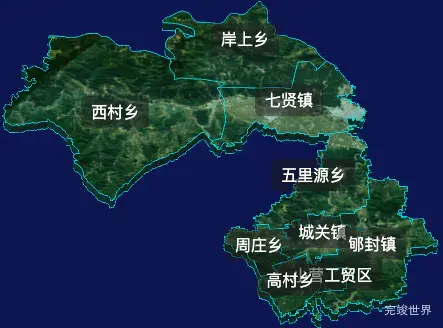 threejs焦作市修武县geoJson地图3d地图自定义贴图加CSS2D标签