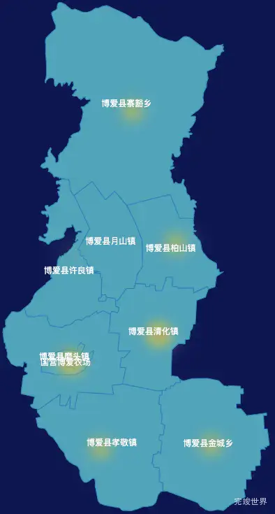 echarts焦作市博爱县geoJson地图热力图